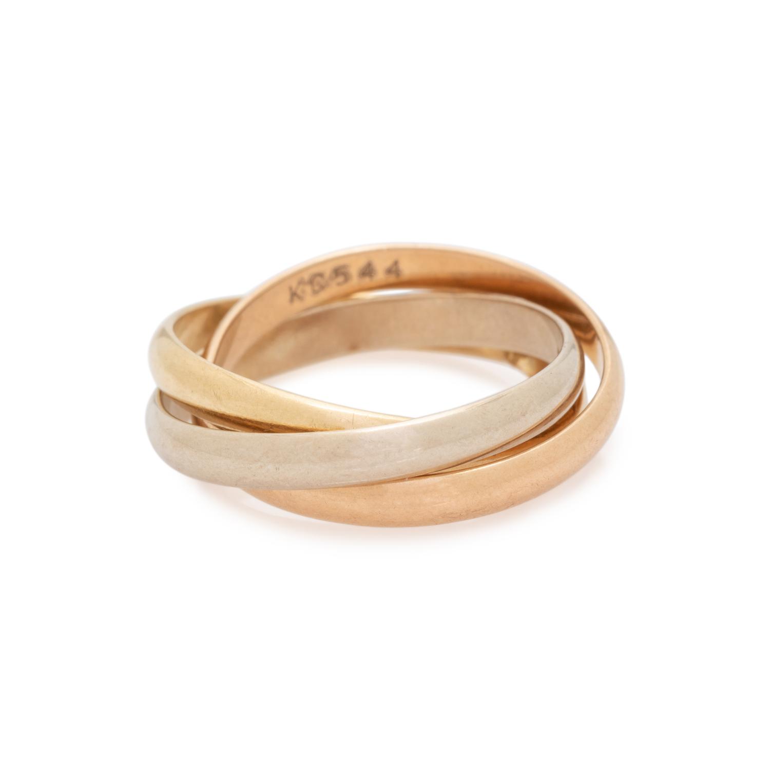CARTIER, TRICOLOR GOLD 'TRINITY' RING