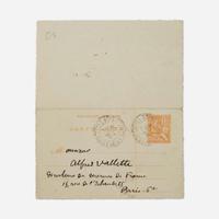 [Literature] Jarry, Alfred Autograph Letter, signed