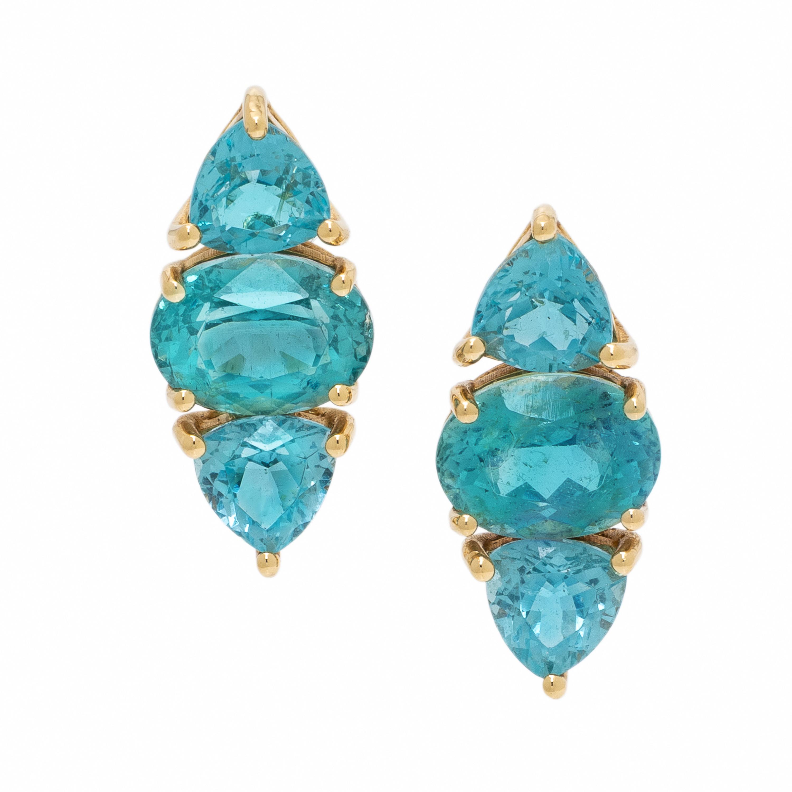 Karma El Khalil, 'Astraea', Aquamarine and Apatite Earrings