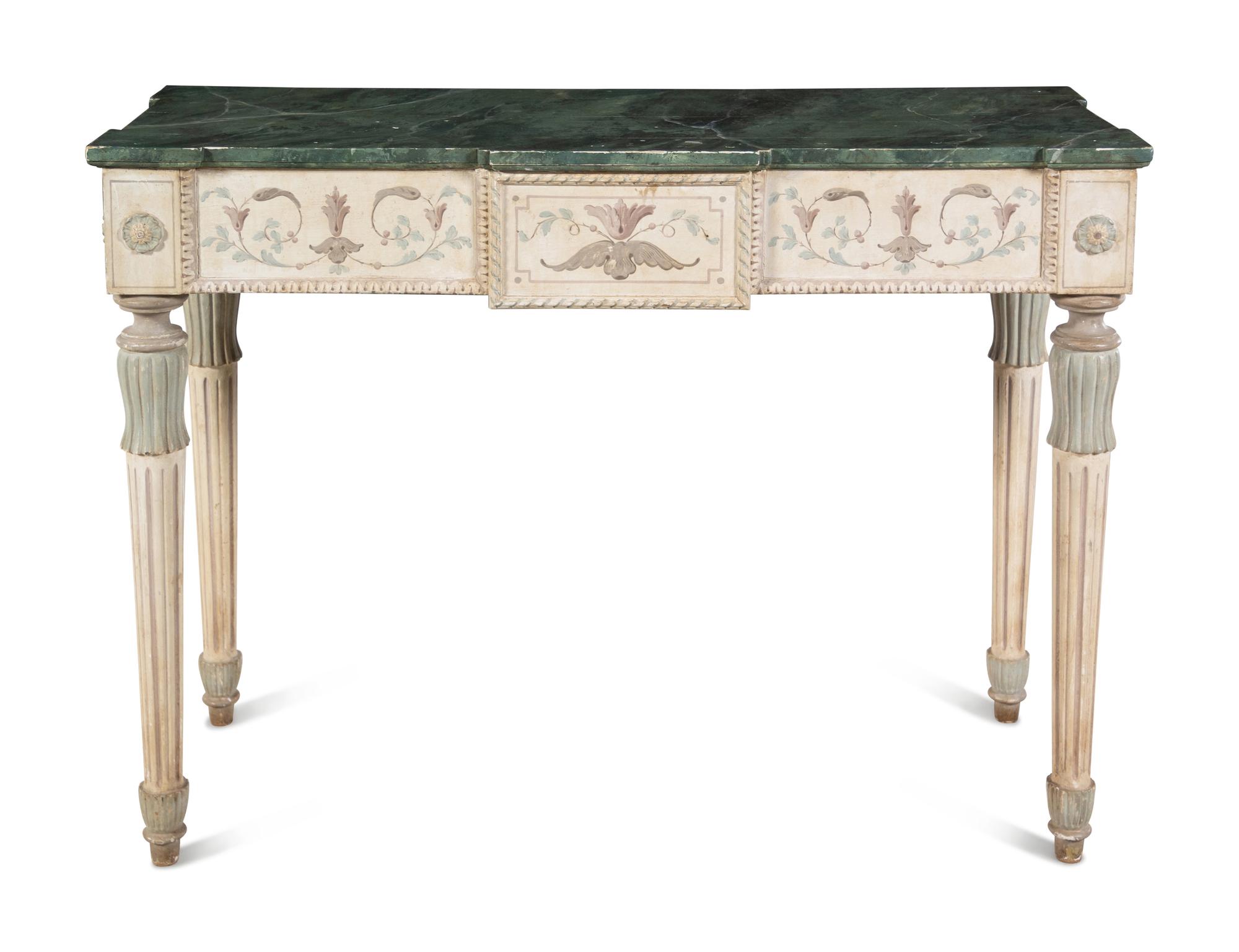 An Italian Painted Console Table