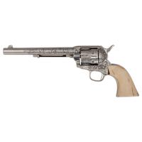 Professionally Restored and Engraved Nickel Plated Colt Single Action Army Revolver