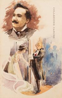 [20TH-CENTURY OPERA SINGERS]. A group of signed 6 photographs or photographic postcards of opera singers from the 1900s, comprising images of: