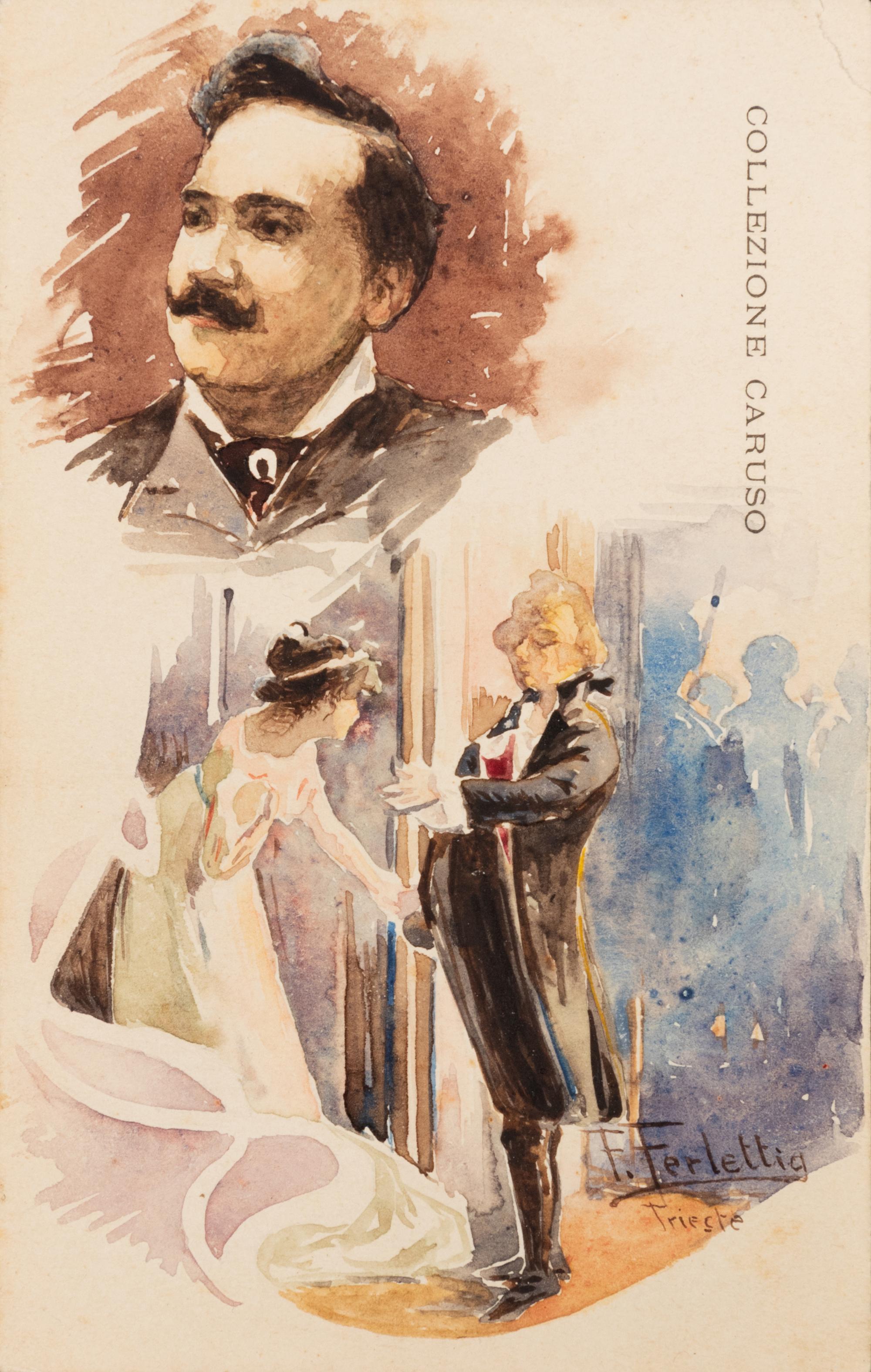 [20TH-CENTURY OPERA SINGERS]. A group of signed 6 photographs or photographic postcards of opera singers from the 1900s, comprising images of: