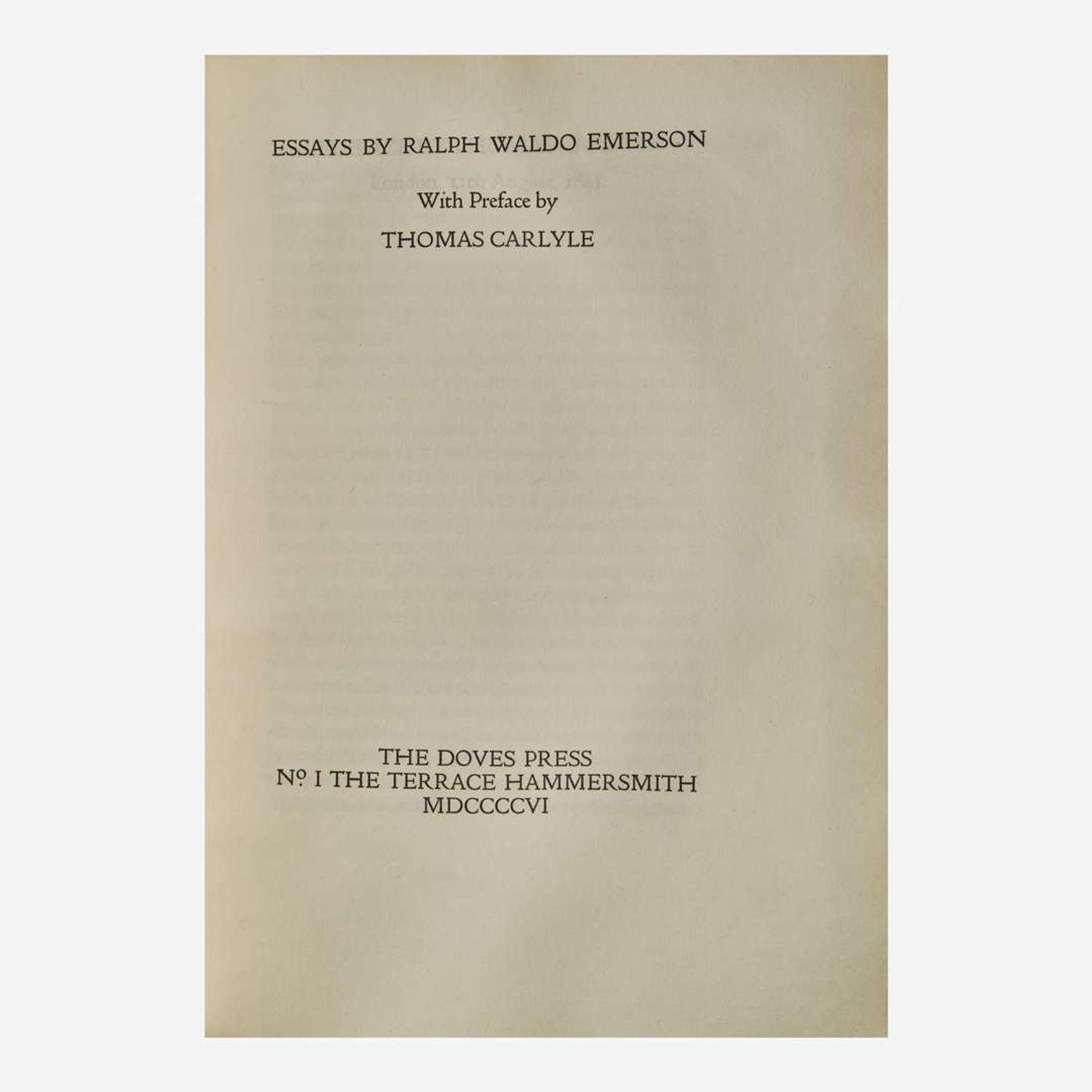 [Literature] Emerson, Ralph Waldo Essays