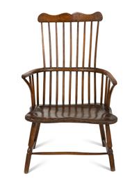 A George III Oak Comb-Back Windsor Armchair