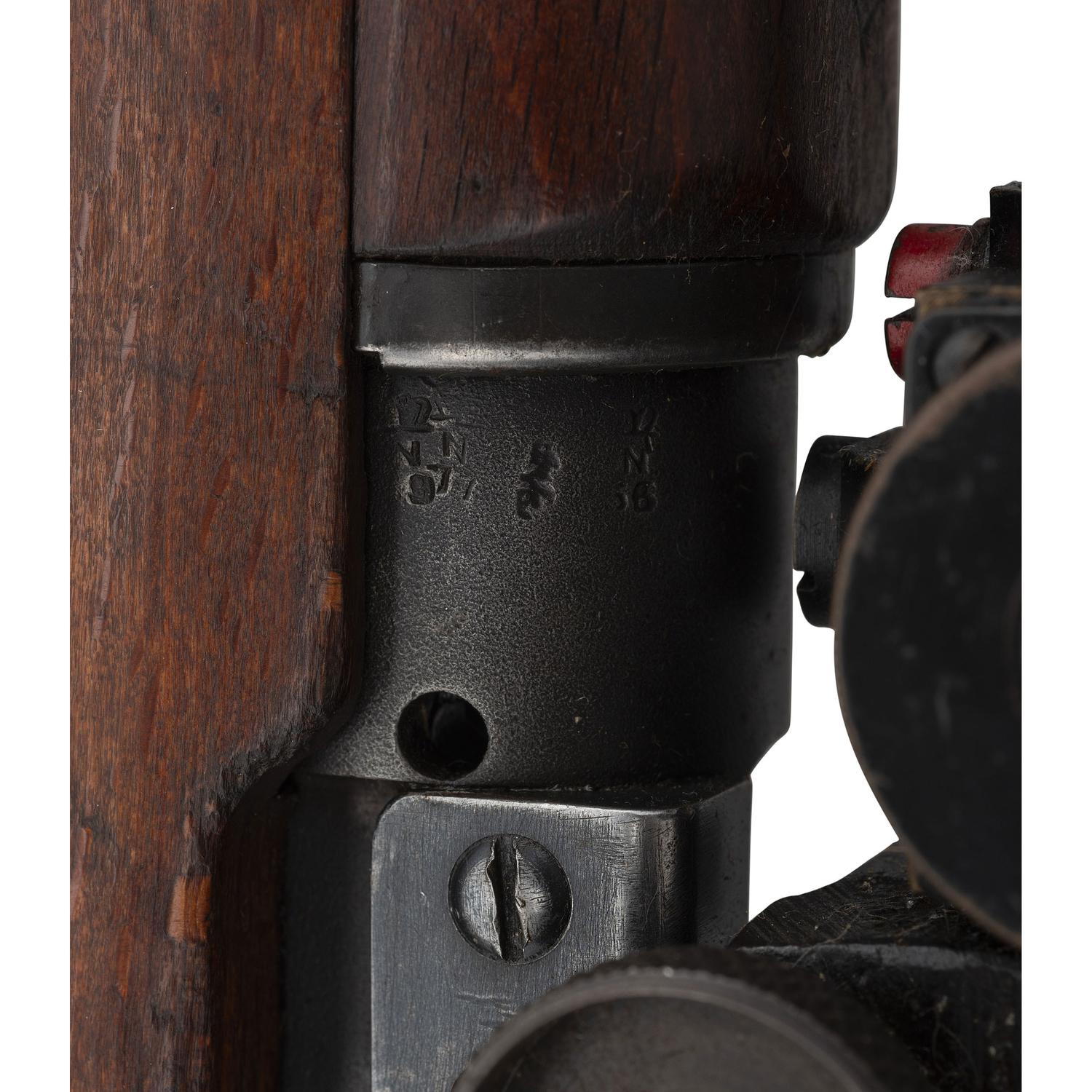 ** WWII-era Enfield R.O.F.M. No.4 Mk.1 Rifle in Sniper Configuration with Accessories and Scope