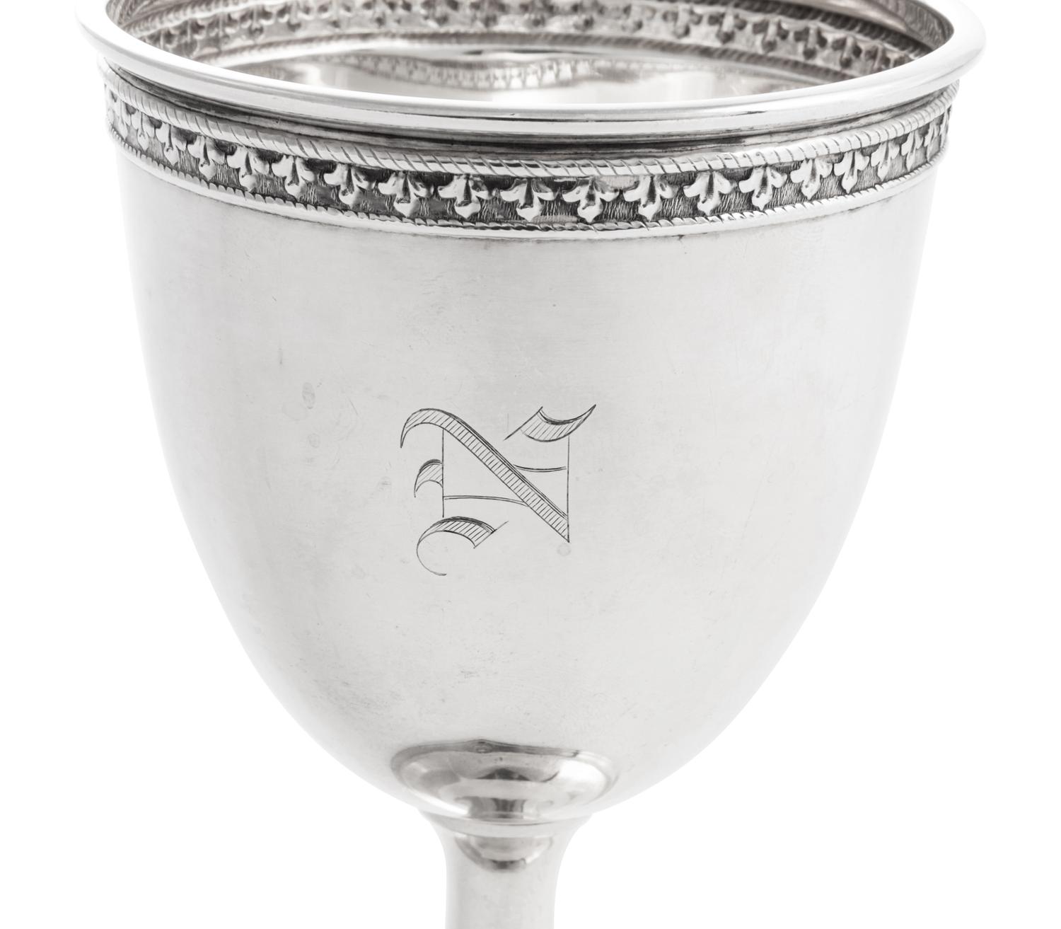 A Set of Twelve American Silver Goblets