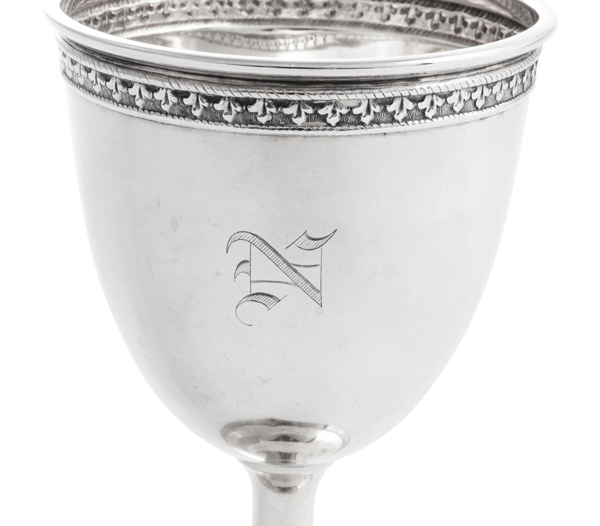 A Set of Twelve American Silver Goblets