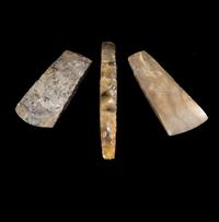 Three Neolithic Flint Thin and Square-Butted Axes