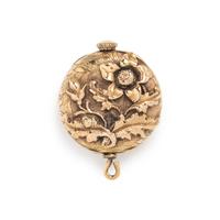 14K YELLOW GOLD HUNTER CASE POCKET WATCH AND CHAIN