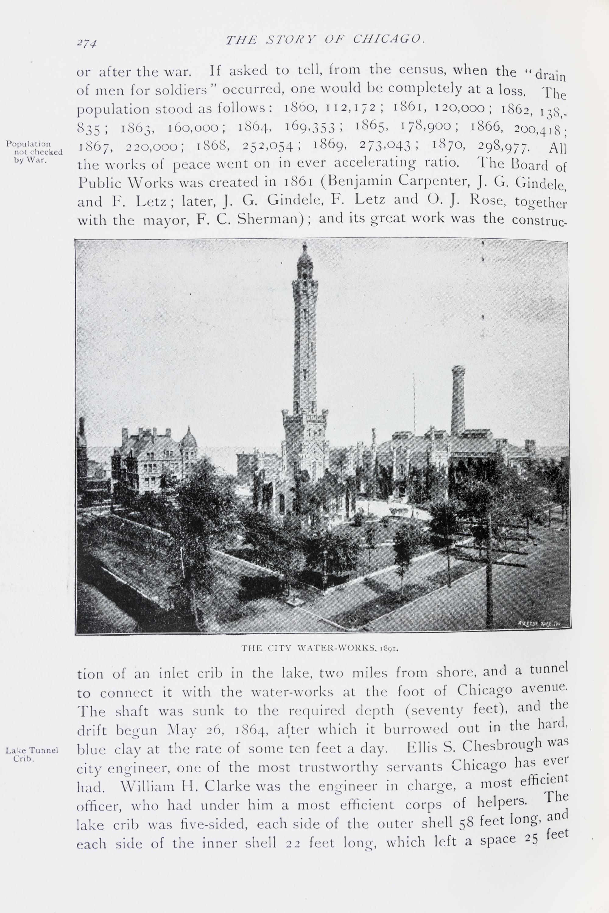 (CHICAGO, HISTORY) KRAUSZ, SIGMUND. A group of four volumes pertaining to Chicago characters.