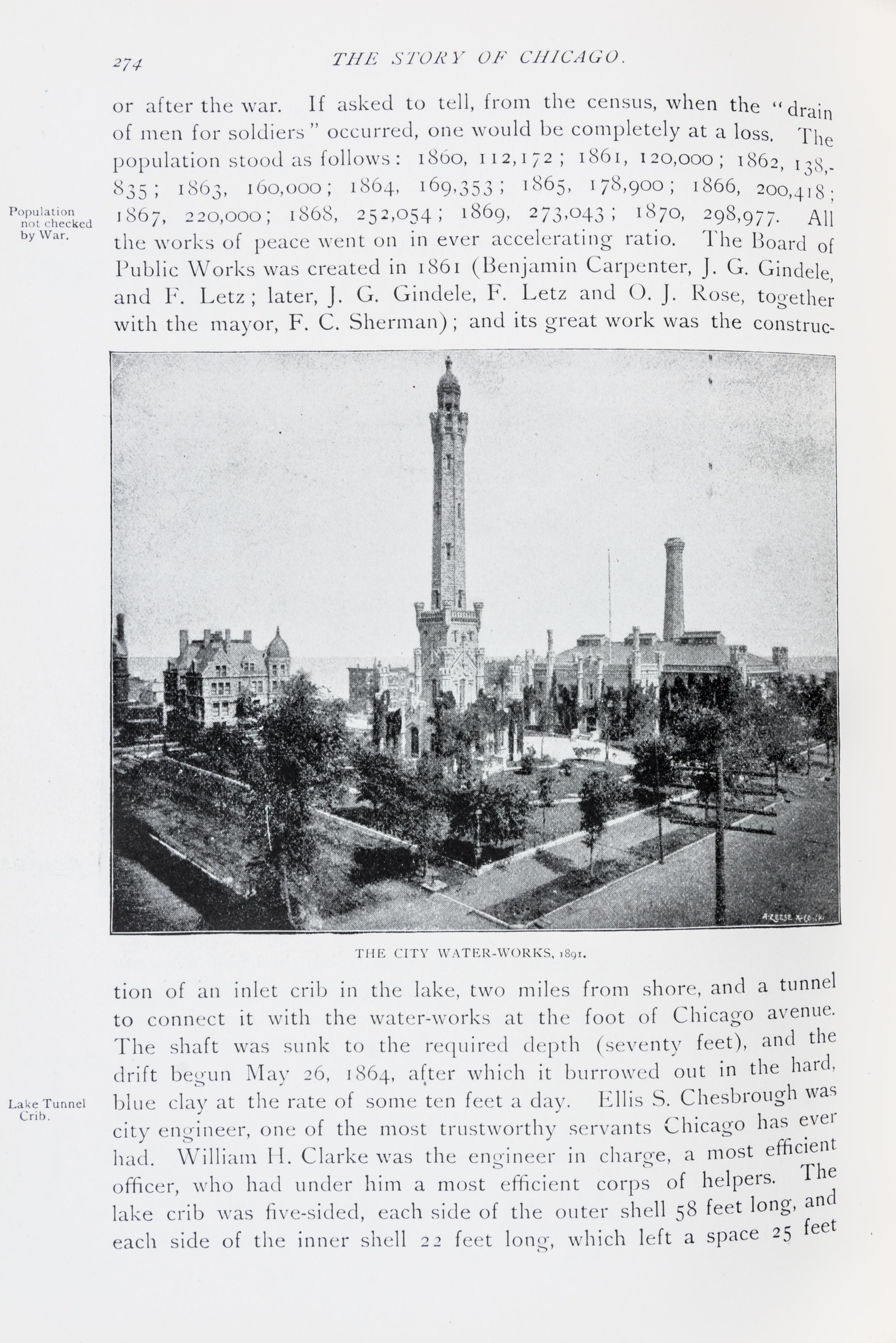 (CHICAGO, HISTORY) KRAUSZ, SIGMUND. A group of four volumes pertaining to Chicago characters.