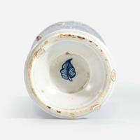 A Chinese blue and white porcelain beaker vase and cover Kangxi period