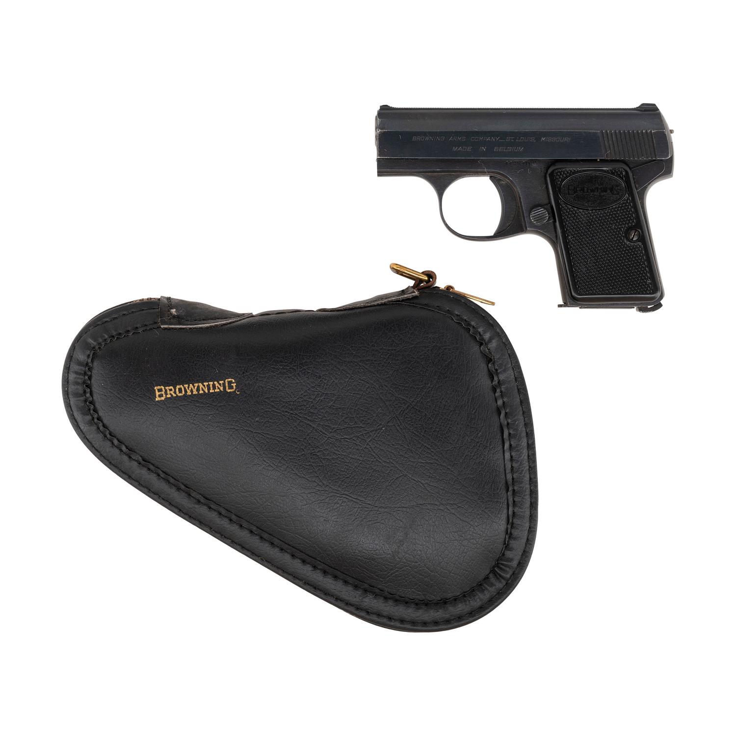 **Baby Browning Pistol with Browning Pistol Rug
