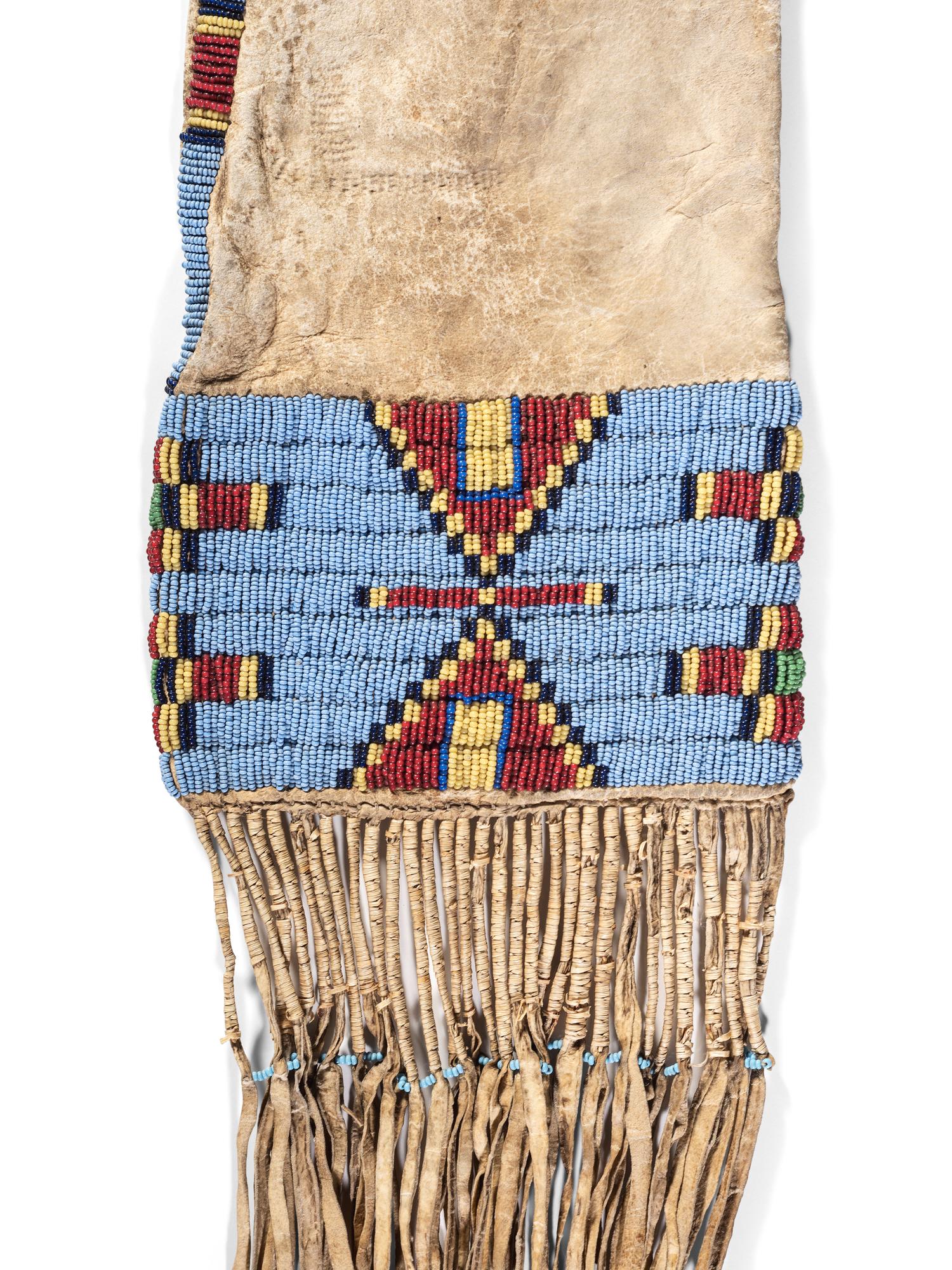 Central Plains Beaded Hide Tobacco Bag