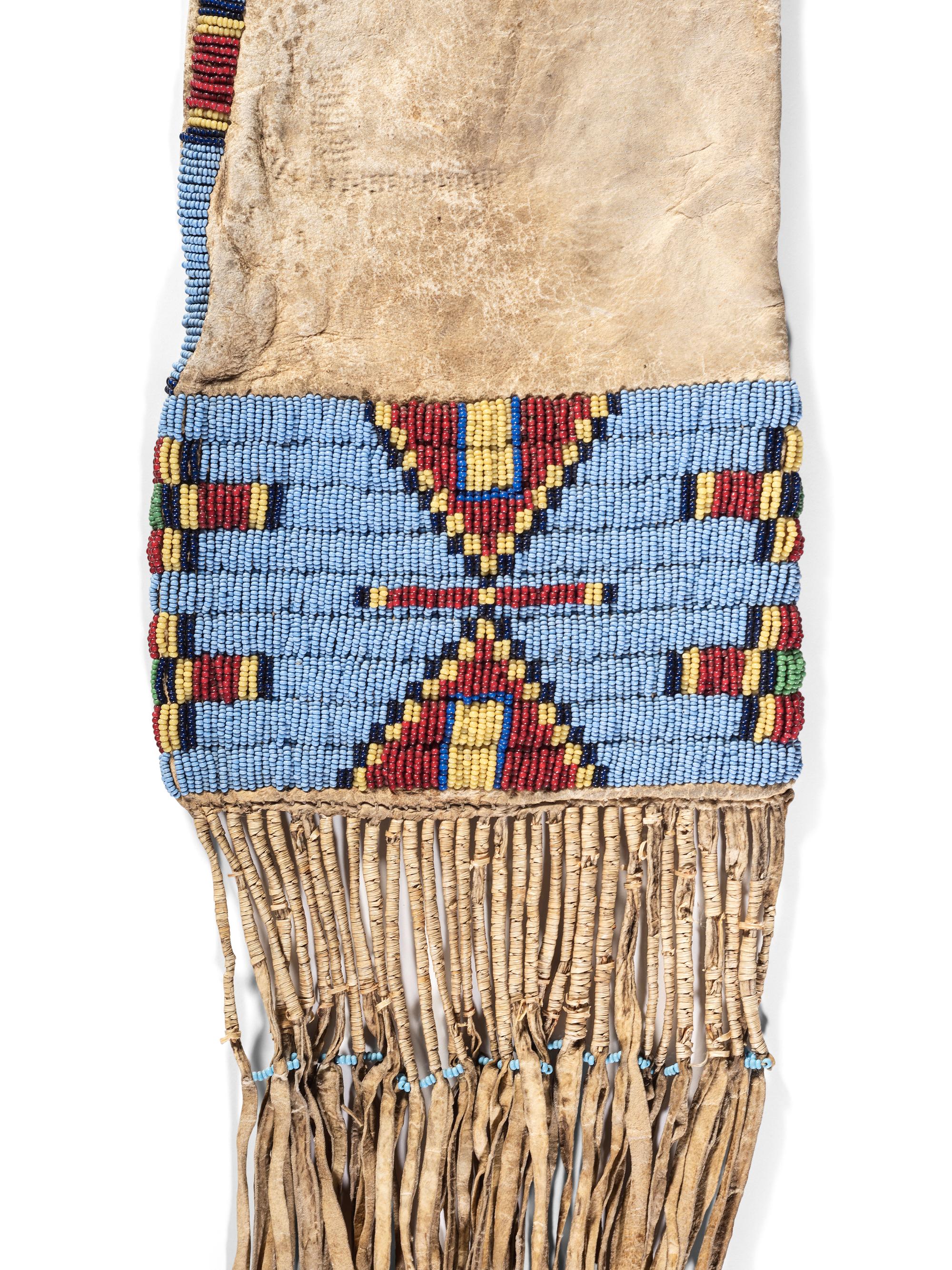 Central Plains Beaded Hide Tobacco Bag