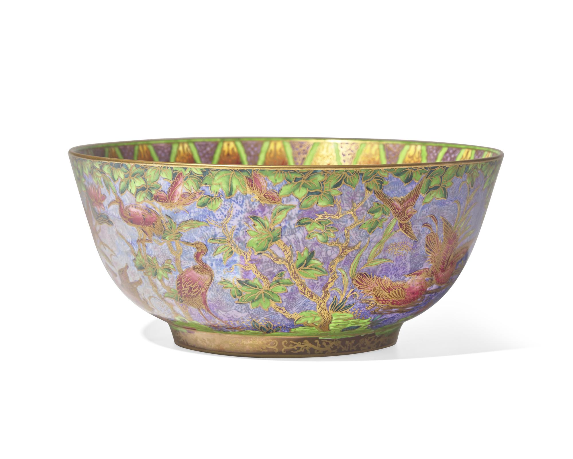 A Wedgwood Lustreware 'Argus Pheasant' Bowl