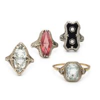 Four Gemstone Rings