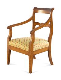 A Biedermeier Maple Armchair