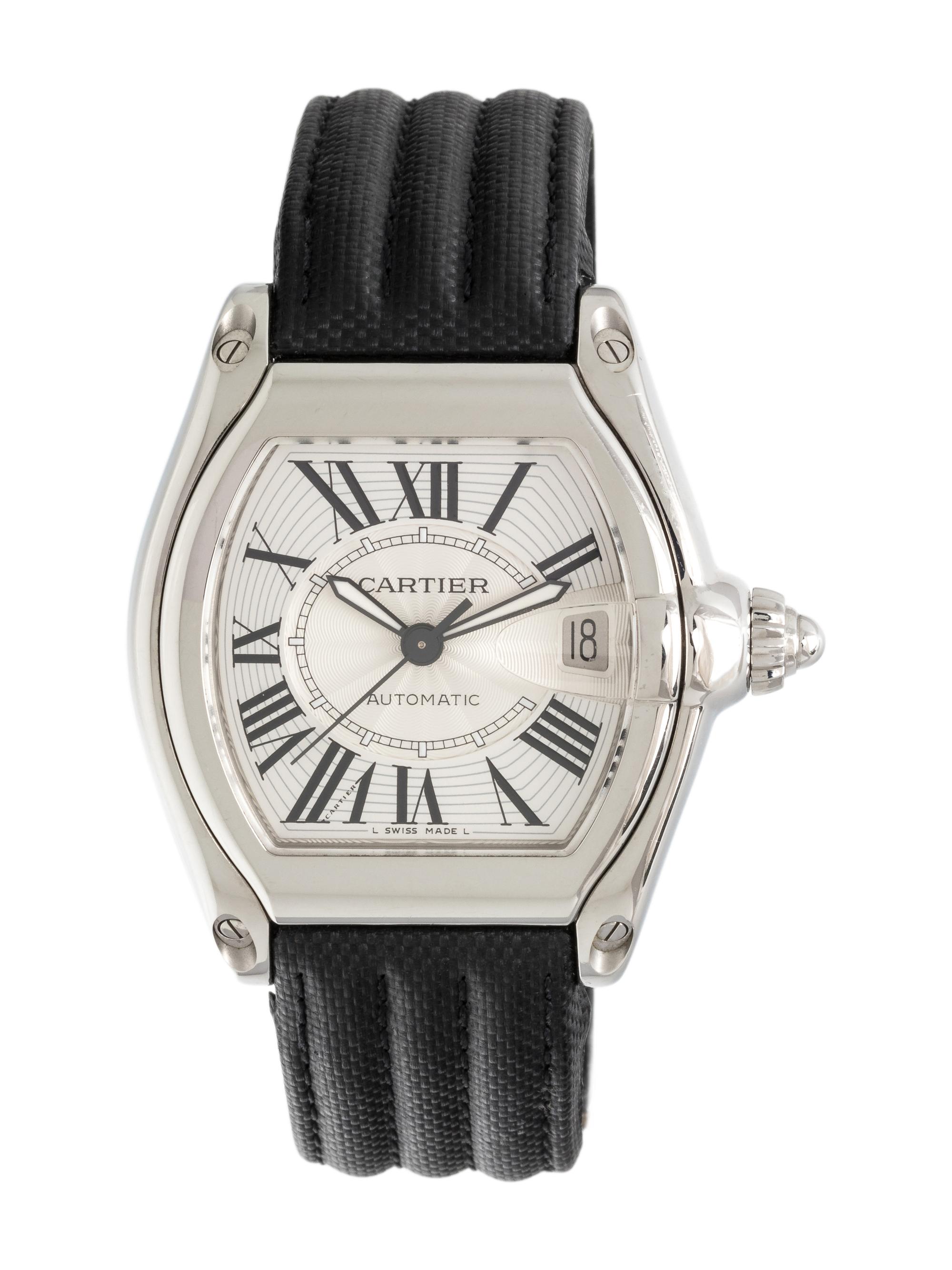 CARTIER, REF. 2510 STAINLESS STEEL 'ROADSTER' WRISTWATCH