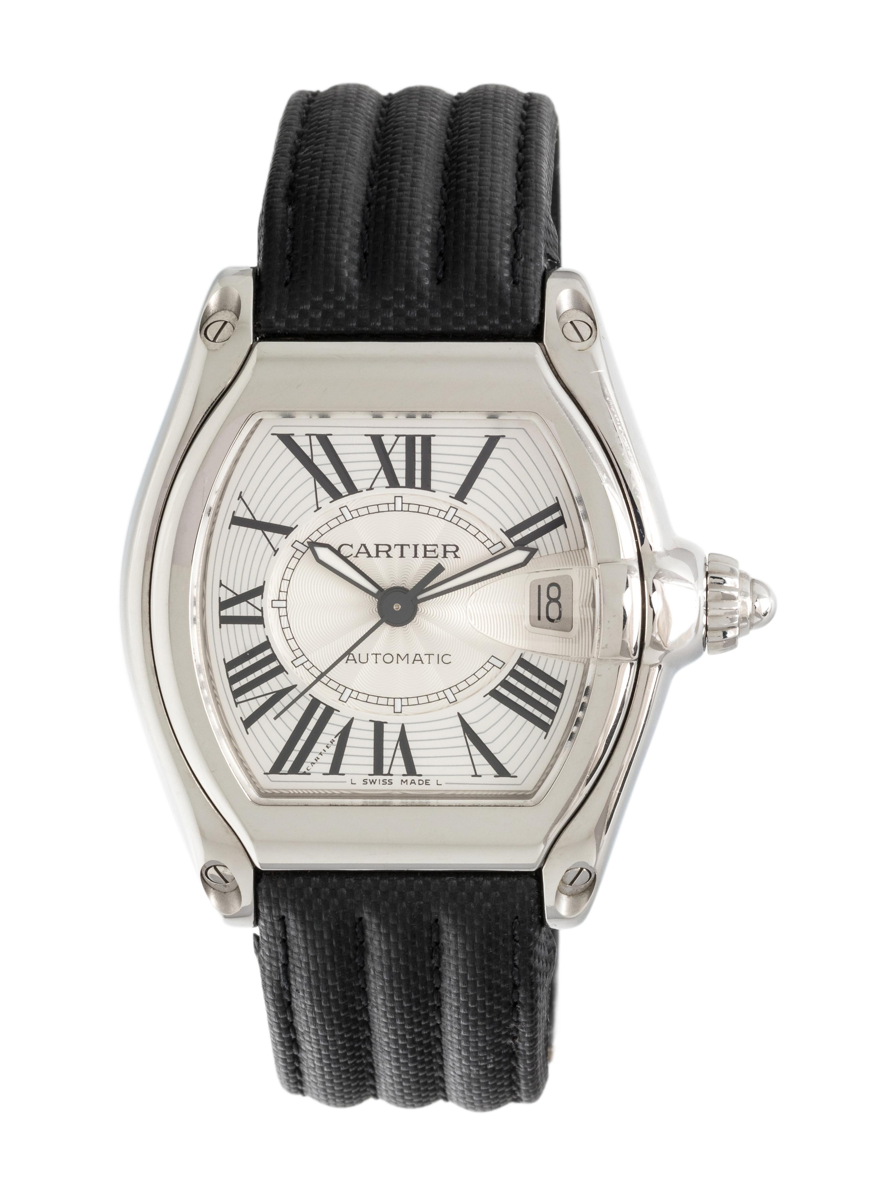 CARTIER, REF. 2510 STAINLESS STEEL 'ROADSTER' WRISTWATCH