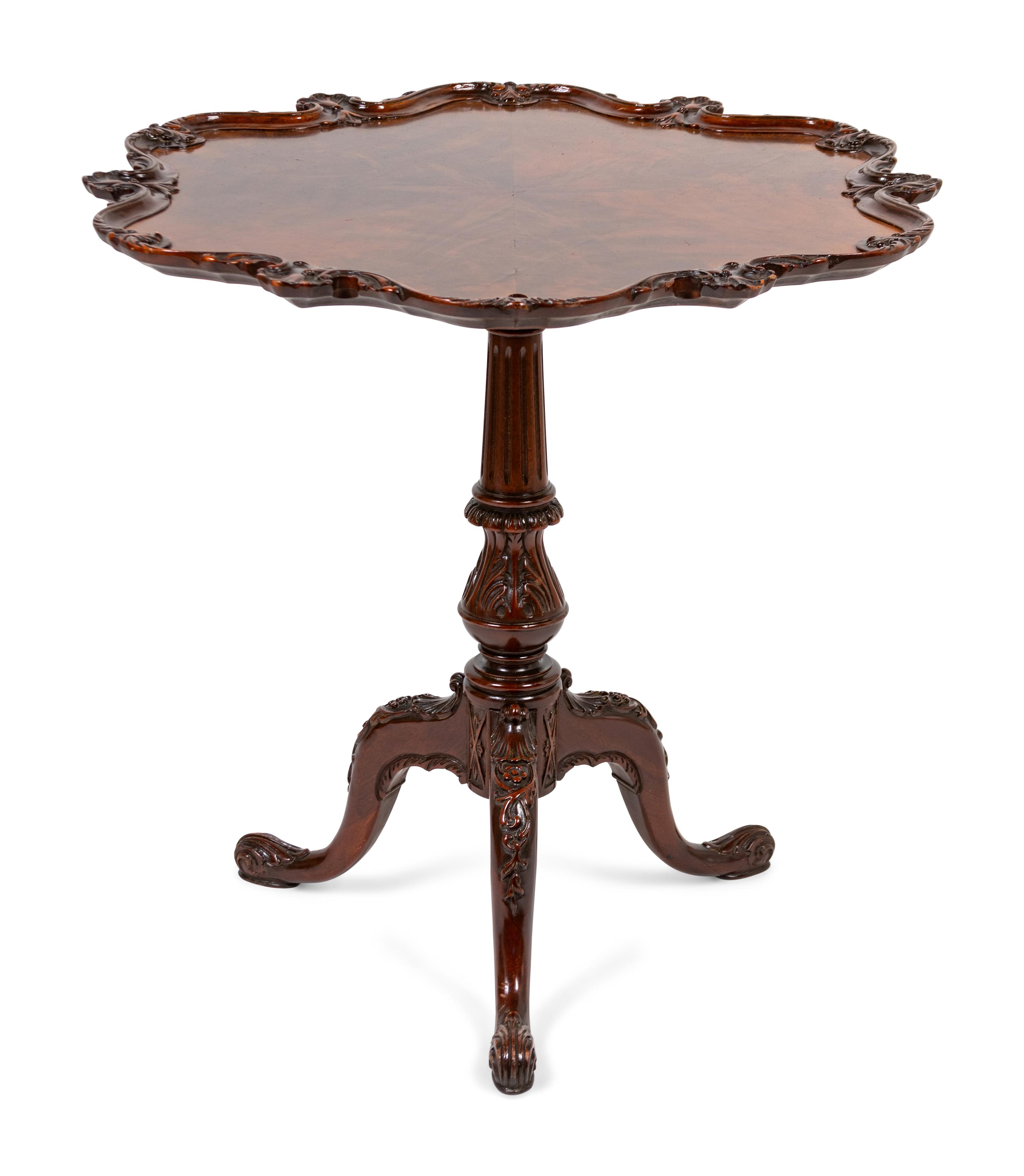 A George III Style Mahogany Tea Table