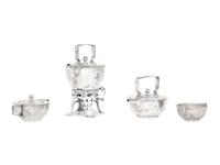 Arts and Crafts Silver Four-Piece Tea and Coffee Service