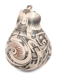 Pottery Vase, with Jaguar and Eagle