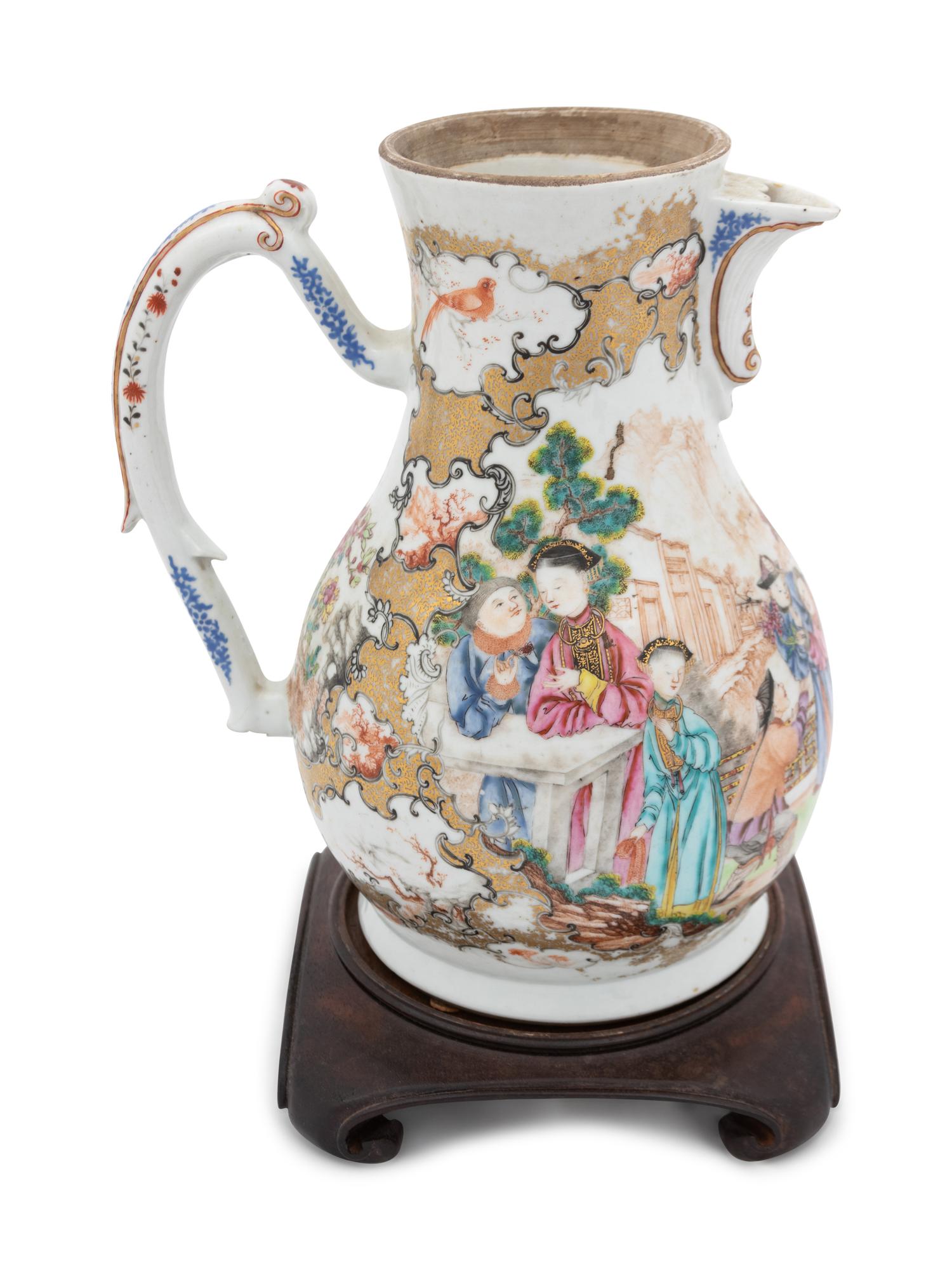 A Chinese Export Famille Rose Porcelain Large Pitcher