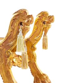 A Pair of Italian Giltwood Tabourets