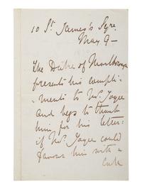 [AUTOGRAPHS]. Signatures of British notables, including REYNOLDS, HARDY, ELIOT, and DOYLE.