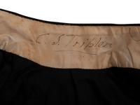 [UNIFORMS]. Repurposed military coat and trousers, ca late 1800s.