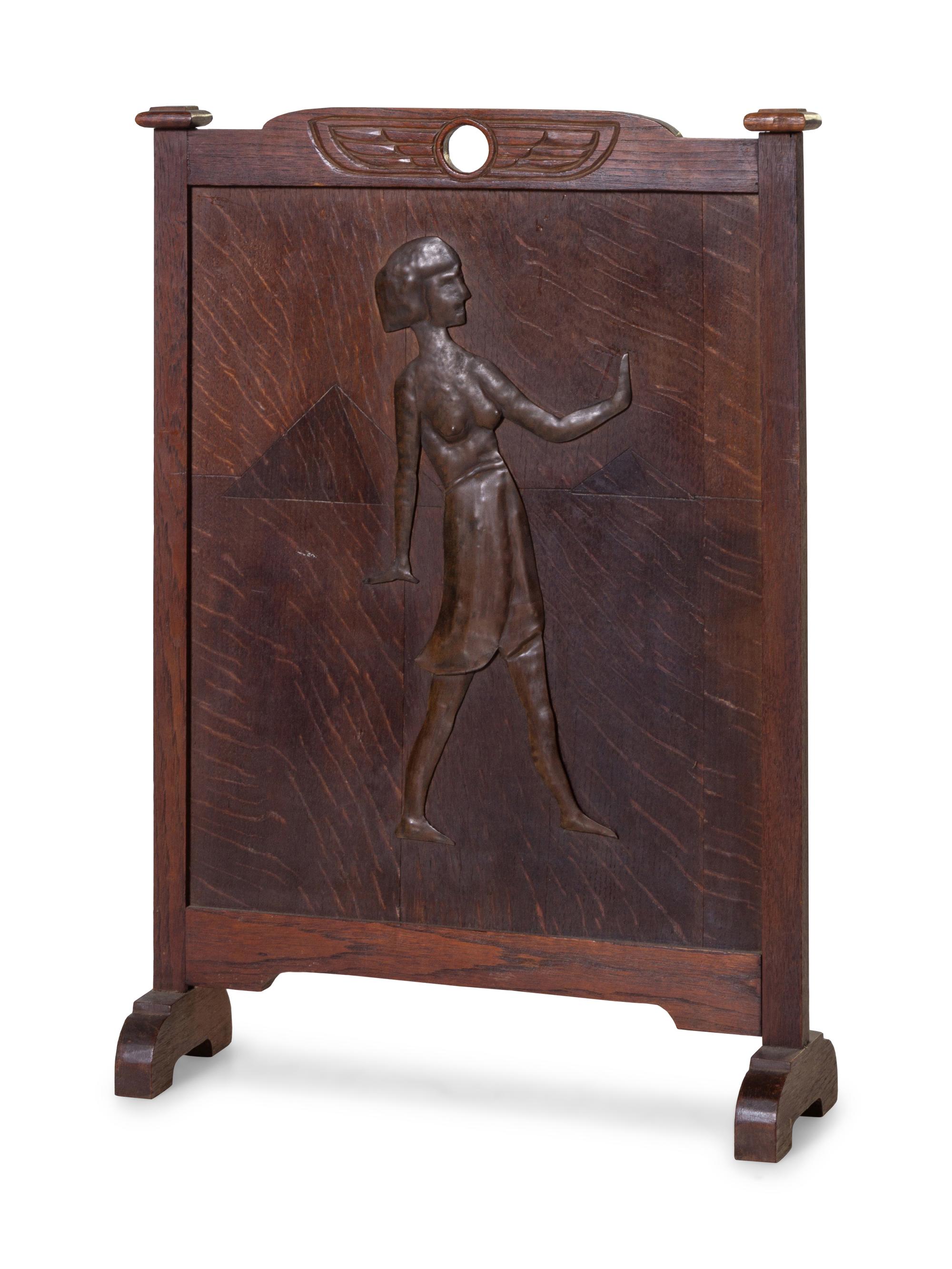 Egyptian Revival Firescreen, c. 1900