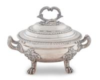 A George IV Silver Sauce Tureen and Cover — William Bateman I, London, 1824