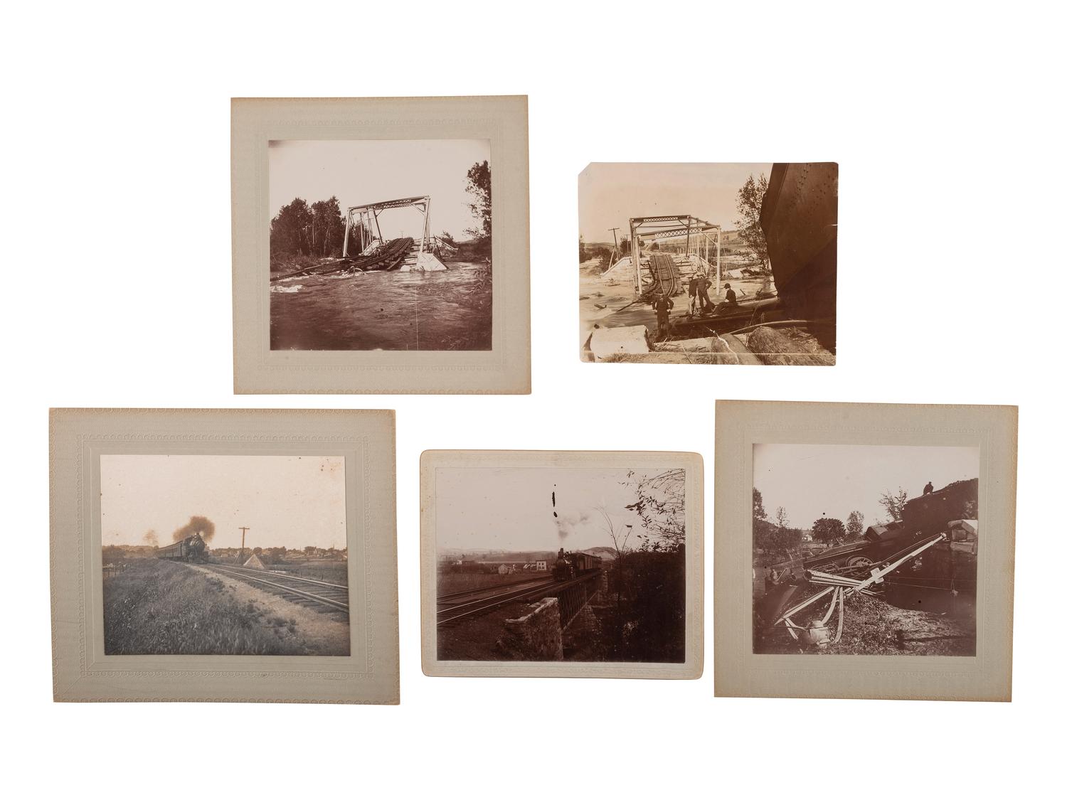 [EARLY PHOTOGRAPHY]. A large collection of 19th and early 20th century photography related to architecture, transportation, and science, including: