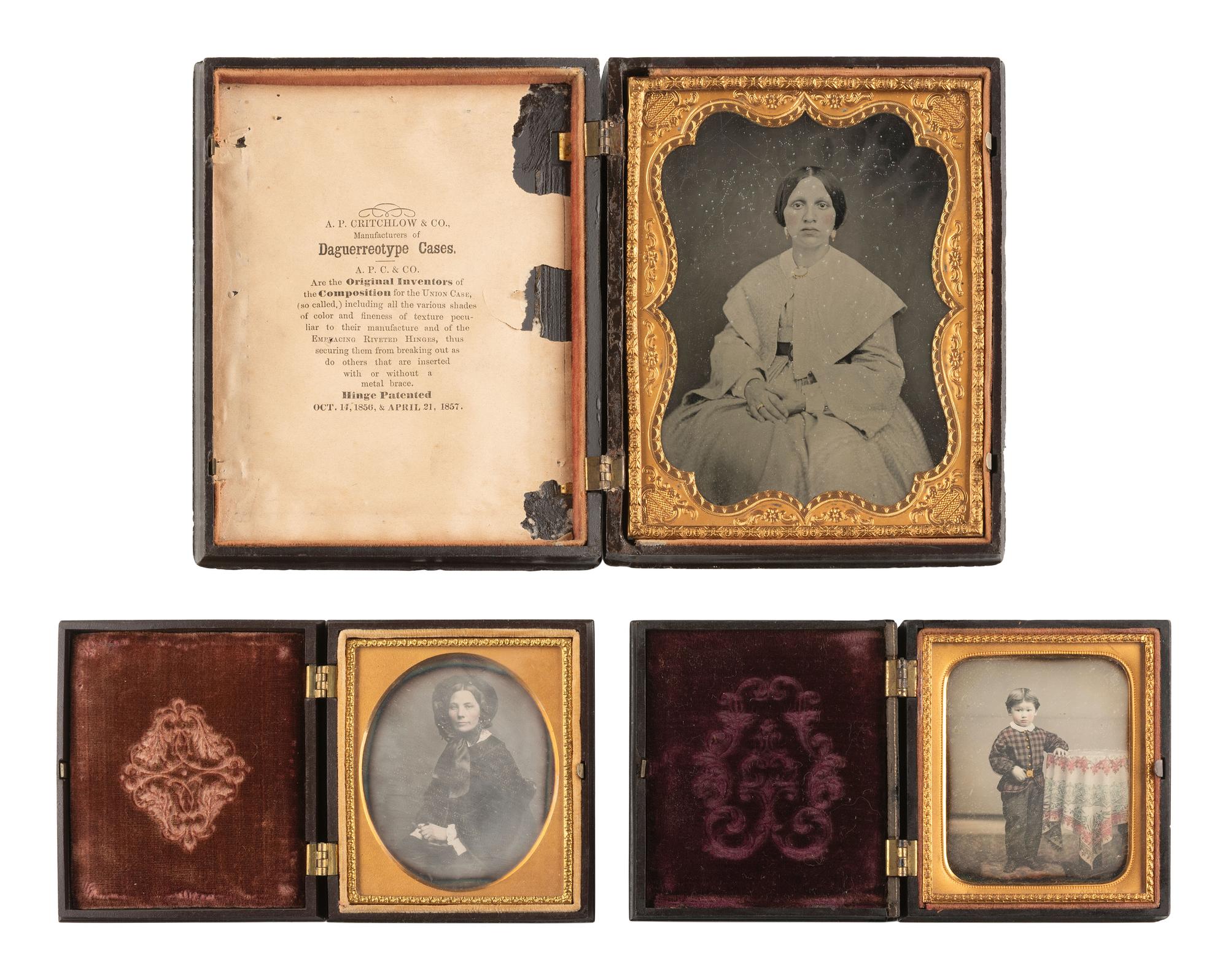 [EARLY PHOTOGRAPHY]. 21 assorted Union cases, some containing images.