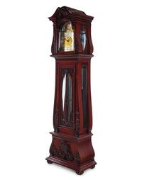 A Herschede Carved Mahogany Nine-Tube Tall Case Clock