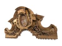 A Continental Giltwood and Aubusson Tapestry-Inset Transom