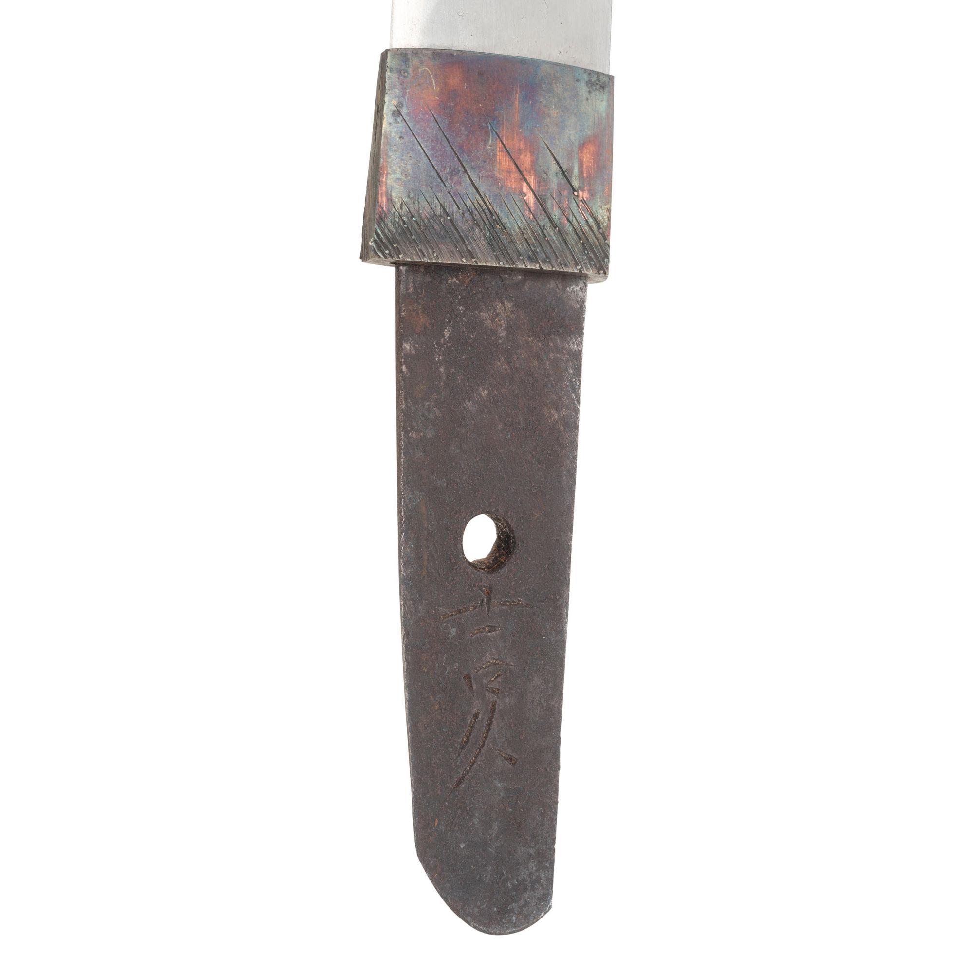 Signed Edo-Period Japanese Tanto with Attractive Mounts, Kogai and Kozuka