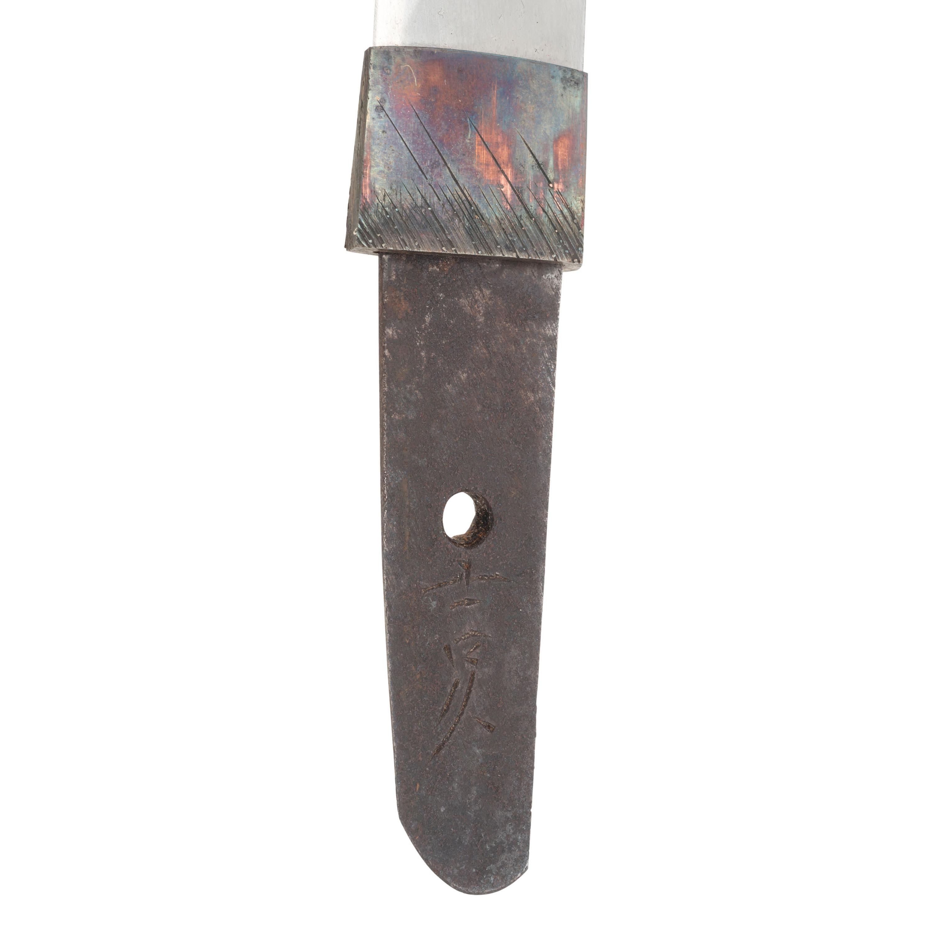 Signed Edo-Period Japanese Tanto with Attractive Mounts, Kogai and Kozuka