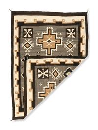 Mrs. Police Boy Family, Attributed, Navajo Two Grey Hills Weaving / Rug, Published