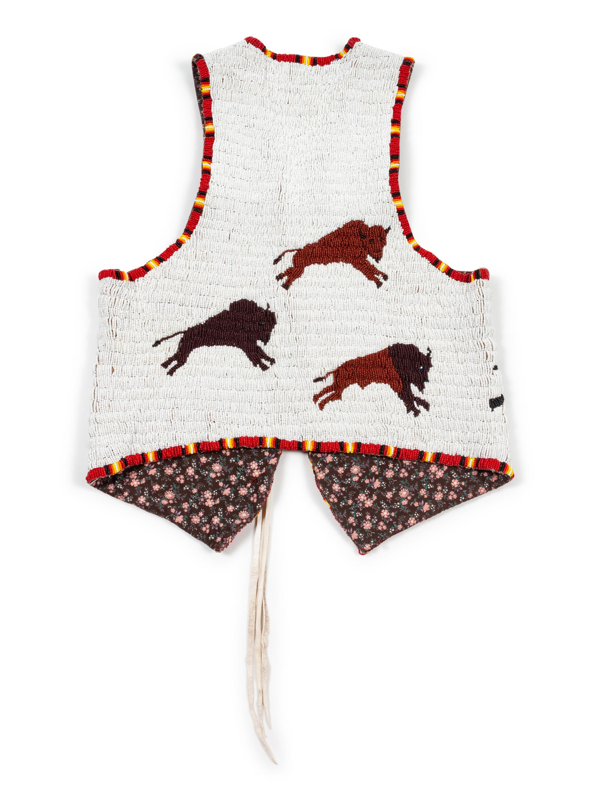 Sioux Beaded Hide Pictorial Vest