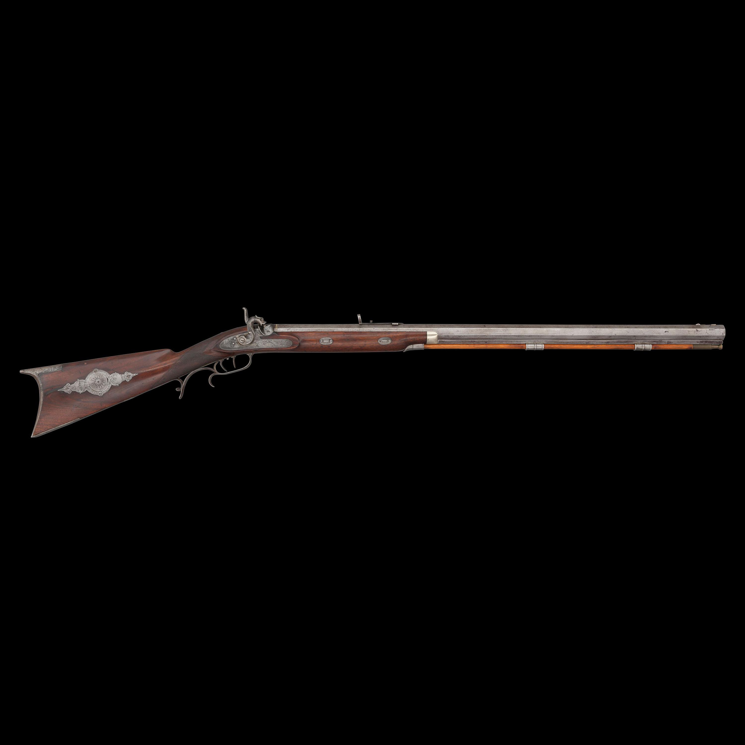 Lovely H.E. Dimick St. Louis Half-Stock Percussion Heavy Sporting Rifle