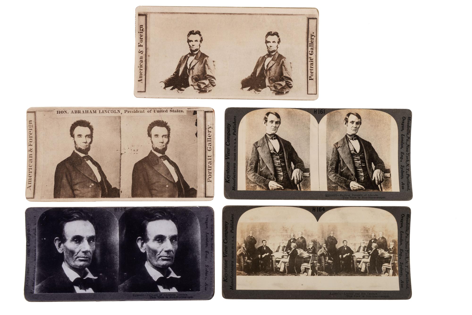 [EARLY PHOTOGRAPHY] - [POLITICS]. An extensive collection of stereoviews of Lincoln, McKinley, and Washington, DC.