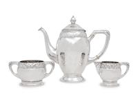 A Danish Silver Three-Piece Coffee Service