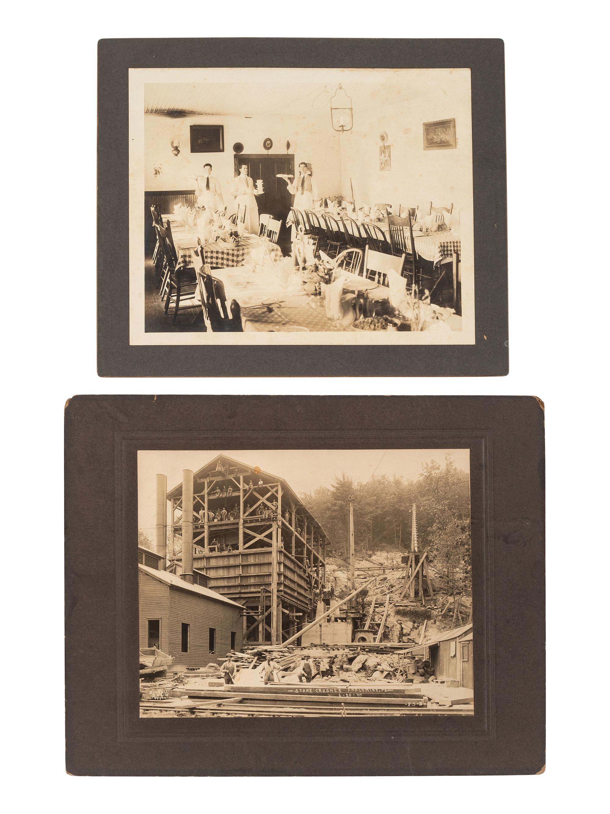 [EARLY PHOTOGRAPHY]. 20 occupational photographs, incl. railroad workers and farmers.