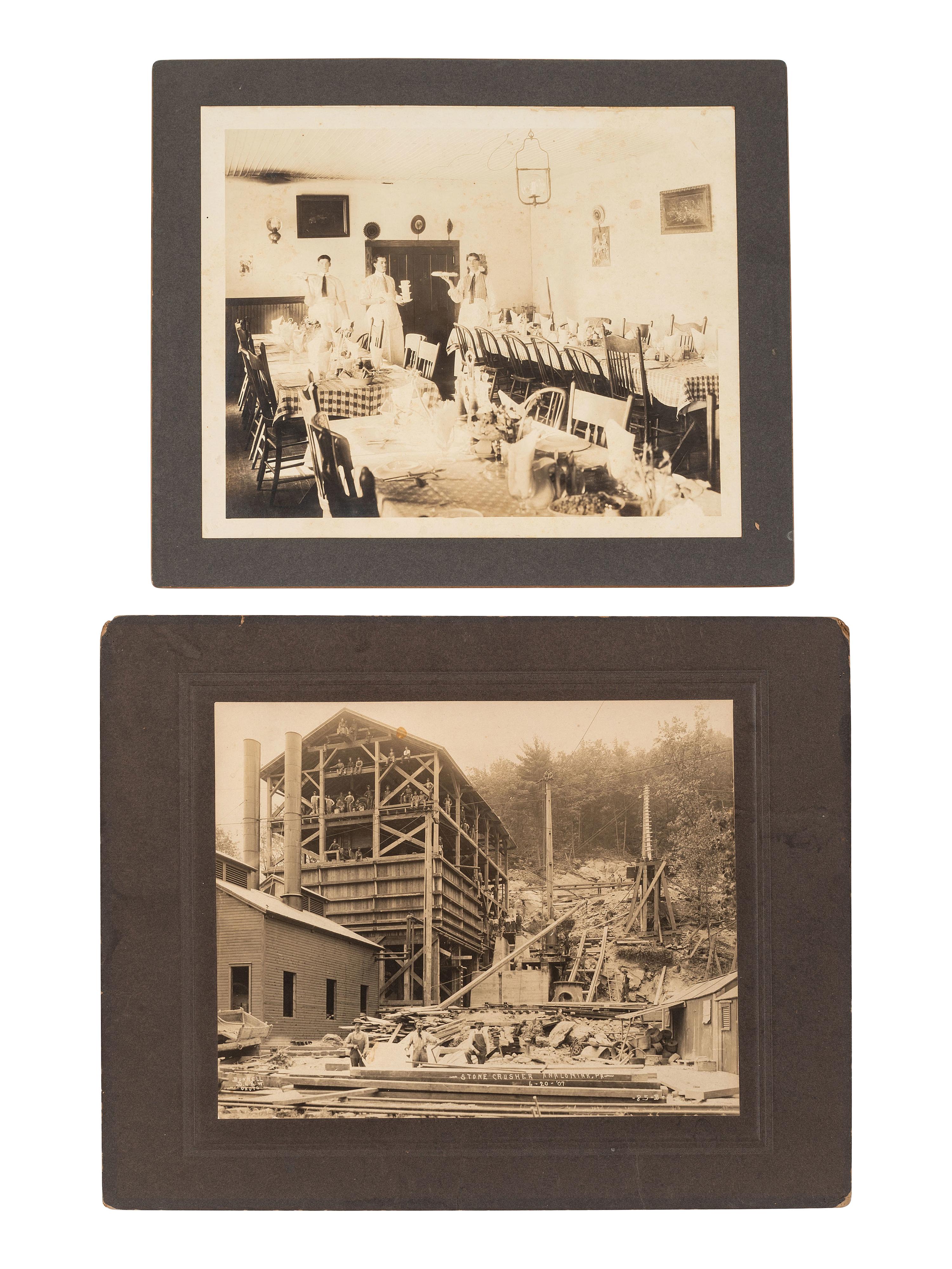 [EARLY PHOTOGRAPHY]. 20 occupational photographs, incl. railroad workers and farmers.