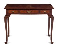 A Kittinger George III Style Burl Walnut Table