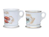 Two Porcelain Occupational Shaving Mugs of Marine Interest