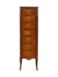 A Louis XVI Style Gilt Metal Mounted Semainier